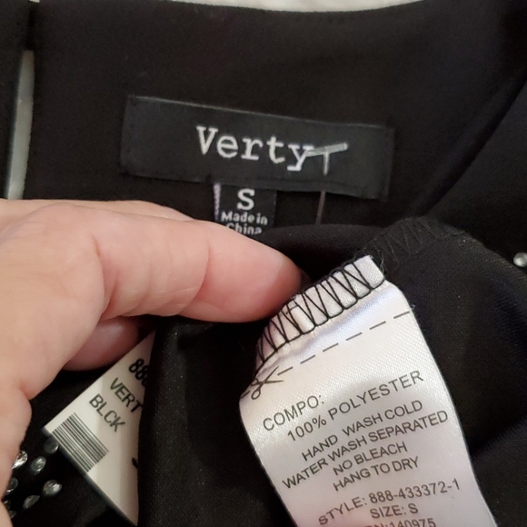 Verty Clear rhinestones mirror embellished black crop top Small show dance NWT - Picture 4 of 9